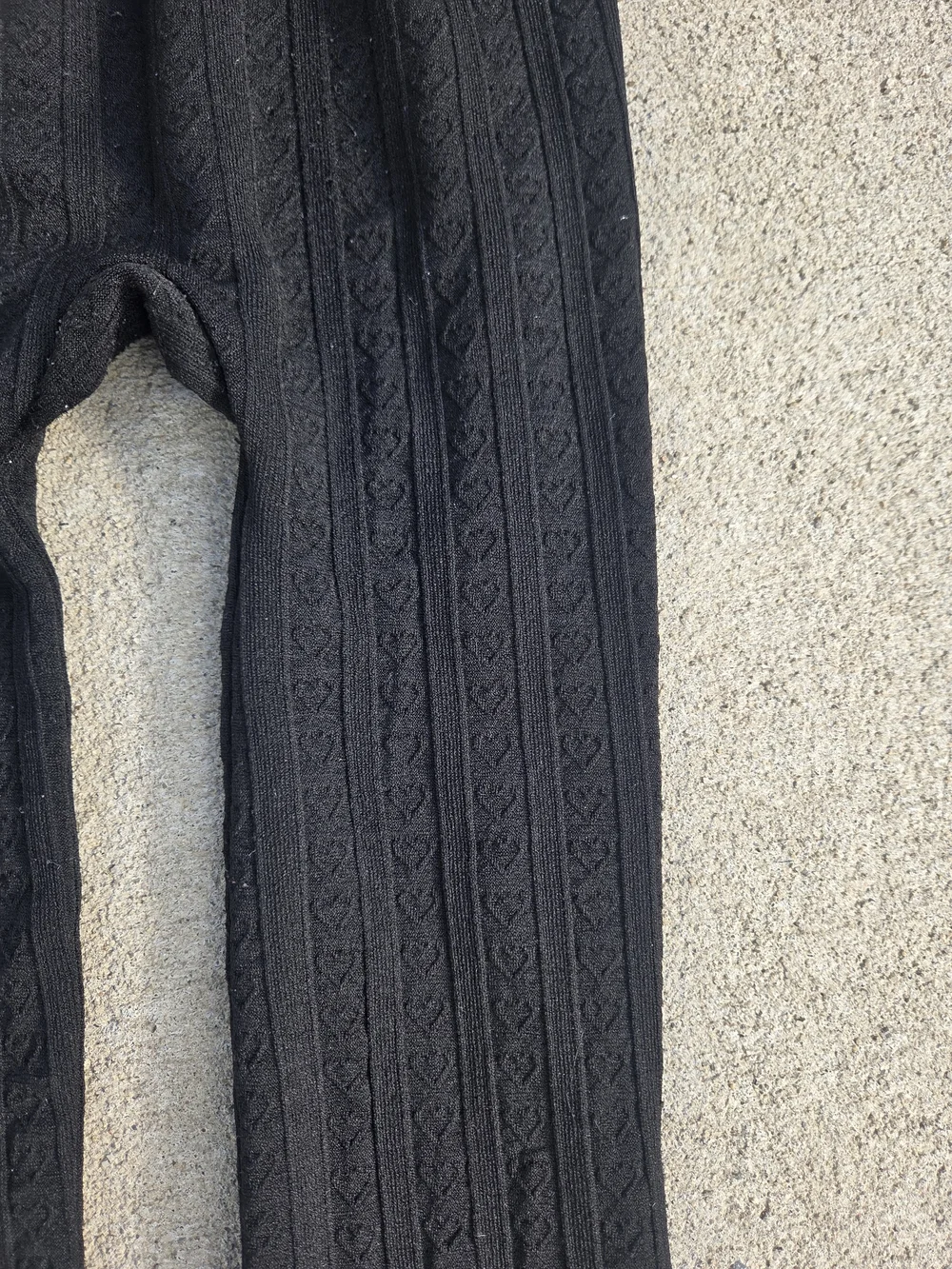 The Children's Place Black Cable-Knit Kids Leggings